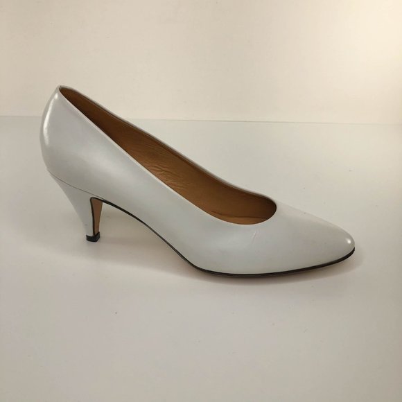 Cole Haan Tensile Air White Leather Slip Heels - Picture 5 of 11